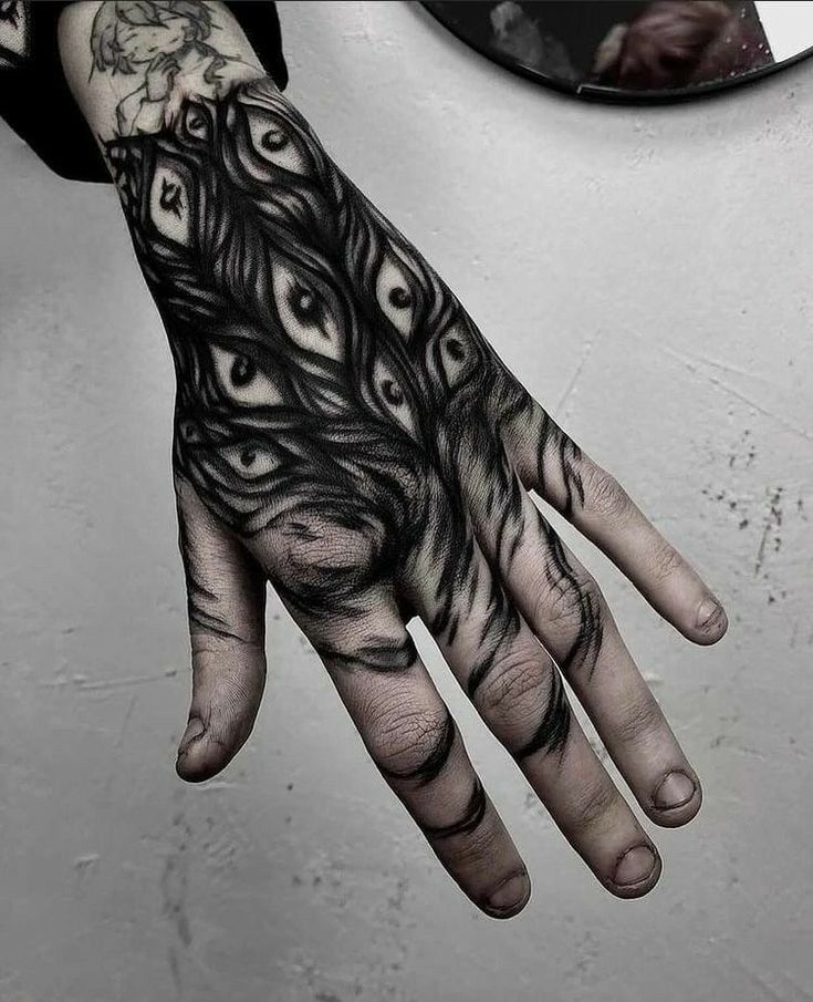 Blackwork Tattoo On Hand By Feeling Good Dragon Sleeve Tattoos Dragon