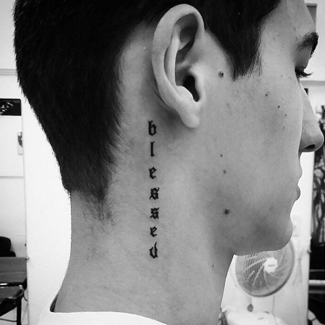 Blessed Tattoo Behind Ear: Meaning and Inspiration