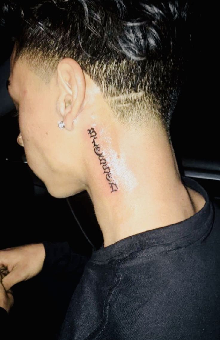 Blessed Tattoo Blessed Tattoos Neck Tattoo For Guys Side Neck Tattoo