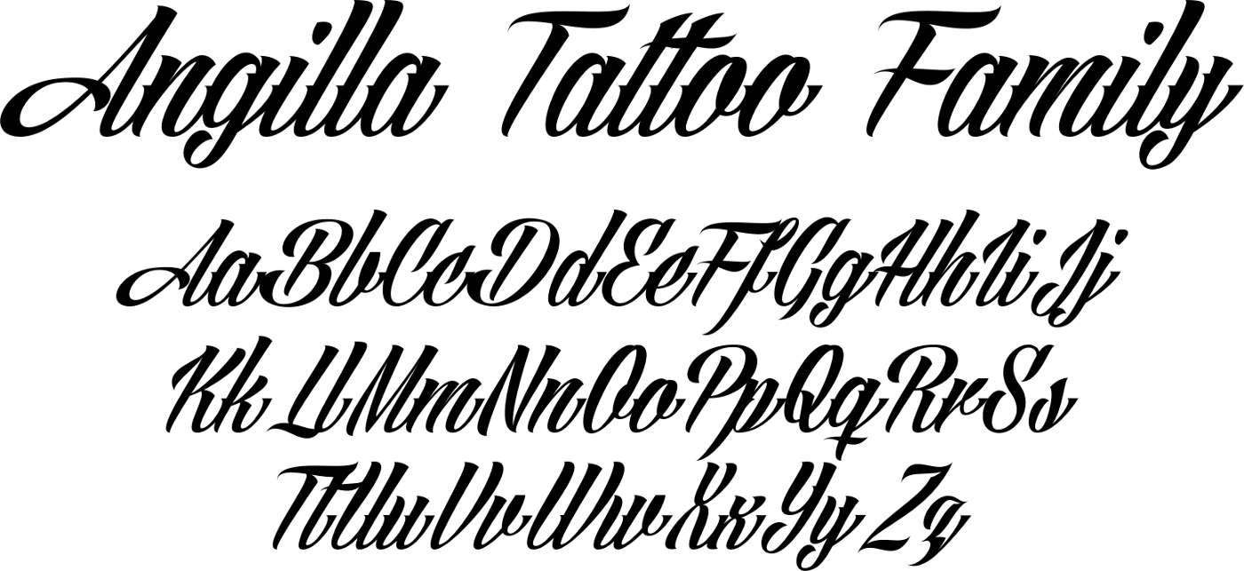 Bold Cursive Tattoo Fonts