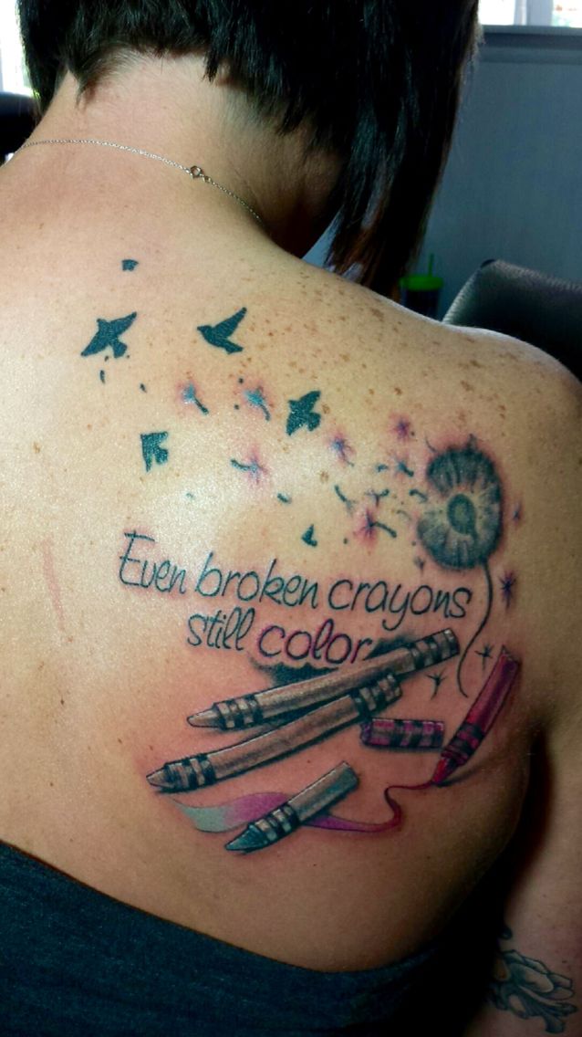 Broken Crayons Tattoo: Beauty in Imperfection