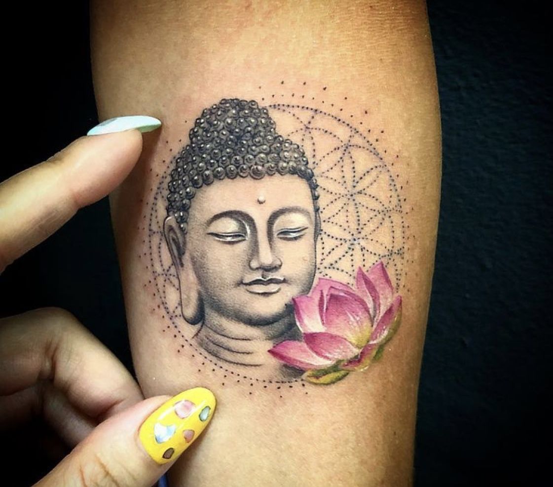 Buddha Sitting On Lotus Flower Tattoo Best Flower Site