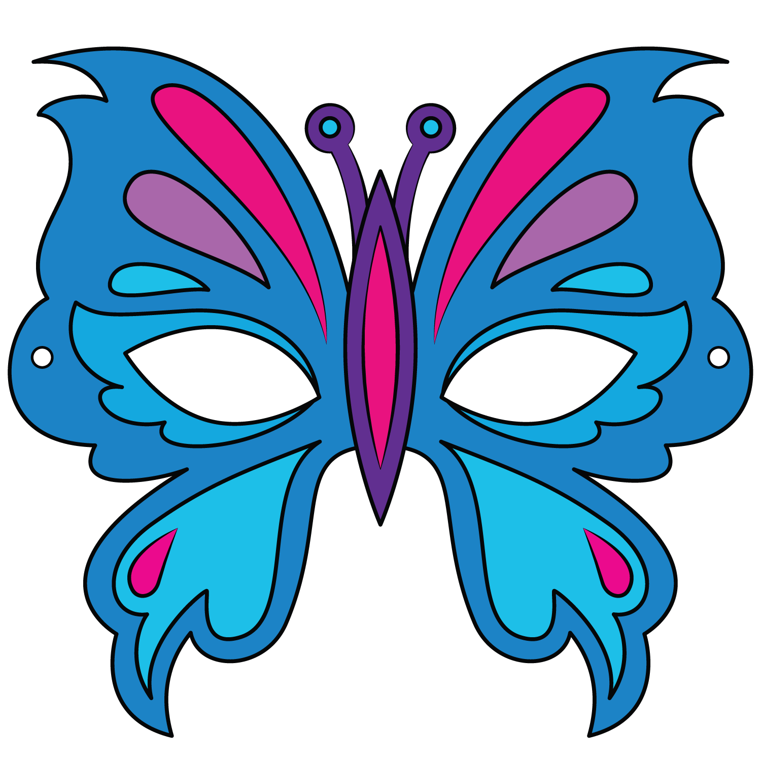 Butterfly Printable Mask Girl Butterfly Mask Masquerade Etsy In 2021