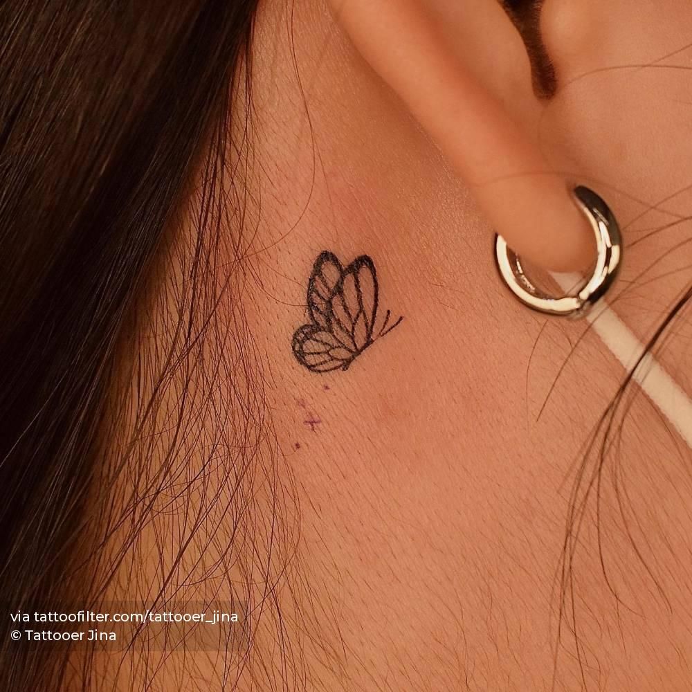 Butterfly Tattoo Behind Ear Meltblogs