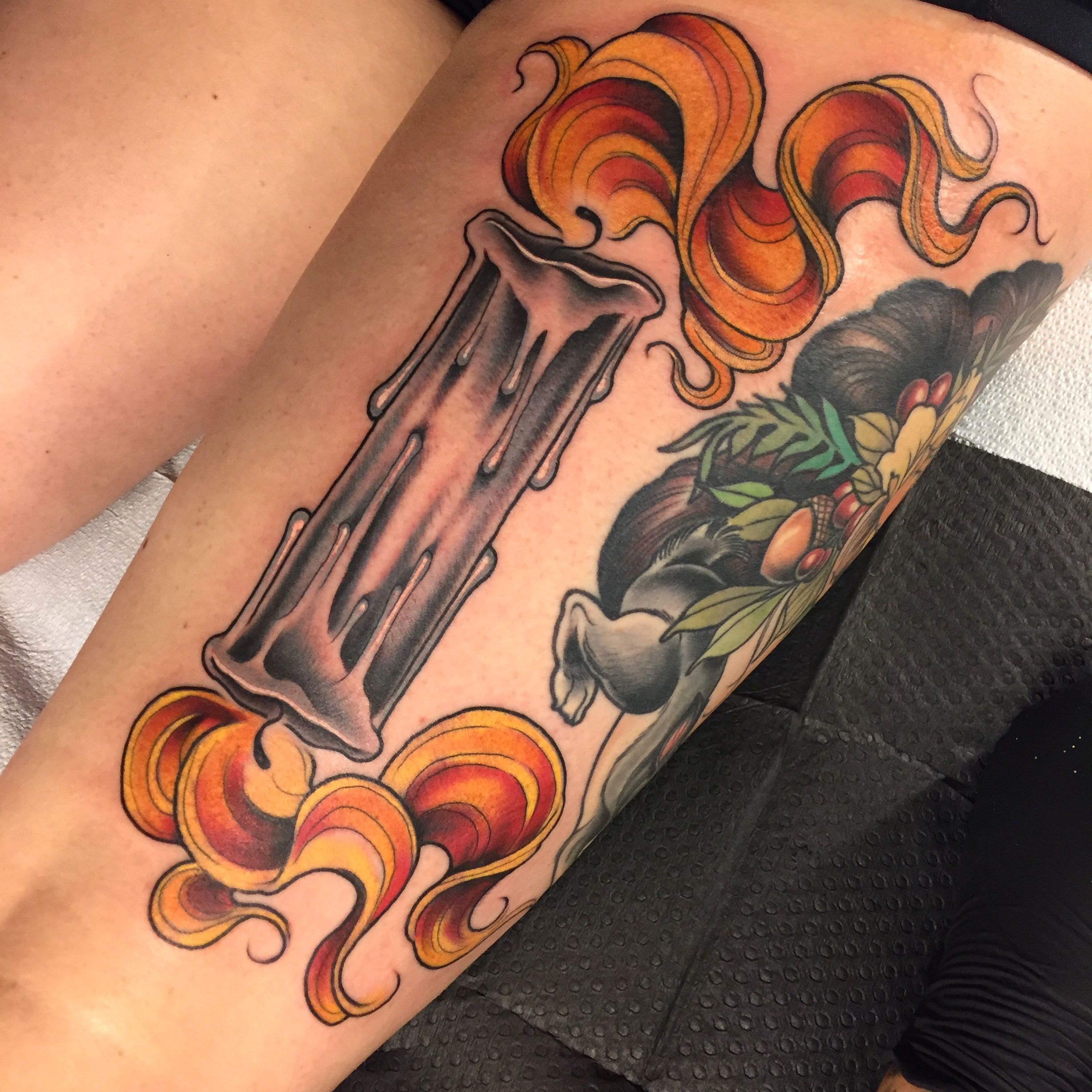 Candle Burning At Both Ends Done By Jasmine Wright Private Studio San Diego Ig Imbusy666