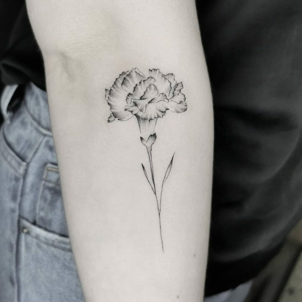 5 Stunning Black and White Carnation Tattoo Ideas