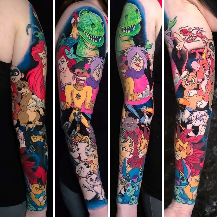 Cartoon Tattoo Sleeve Best Tattoo Ideas Gallery