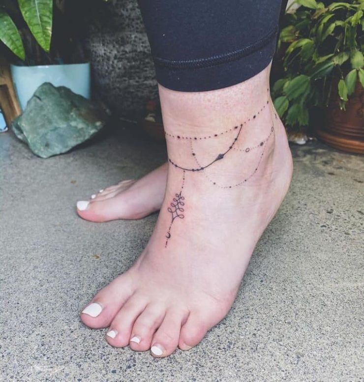 Charming Ankle Bracelet Tattoos That Will Amaze You All For Fashion