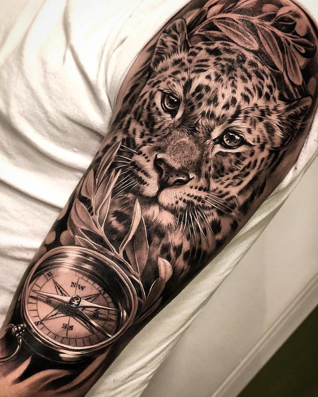 Cheetah Tattoo Sleeve