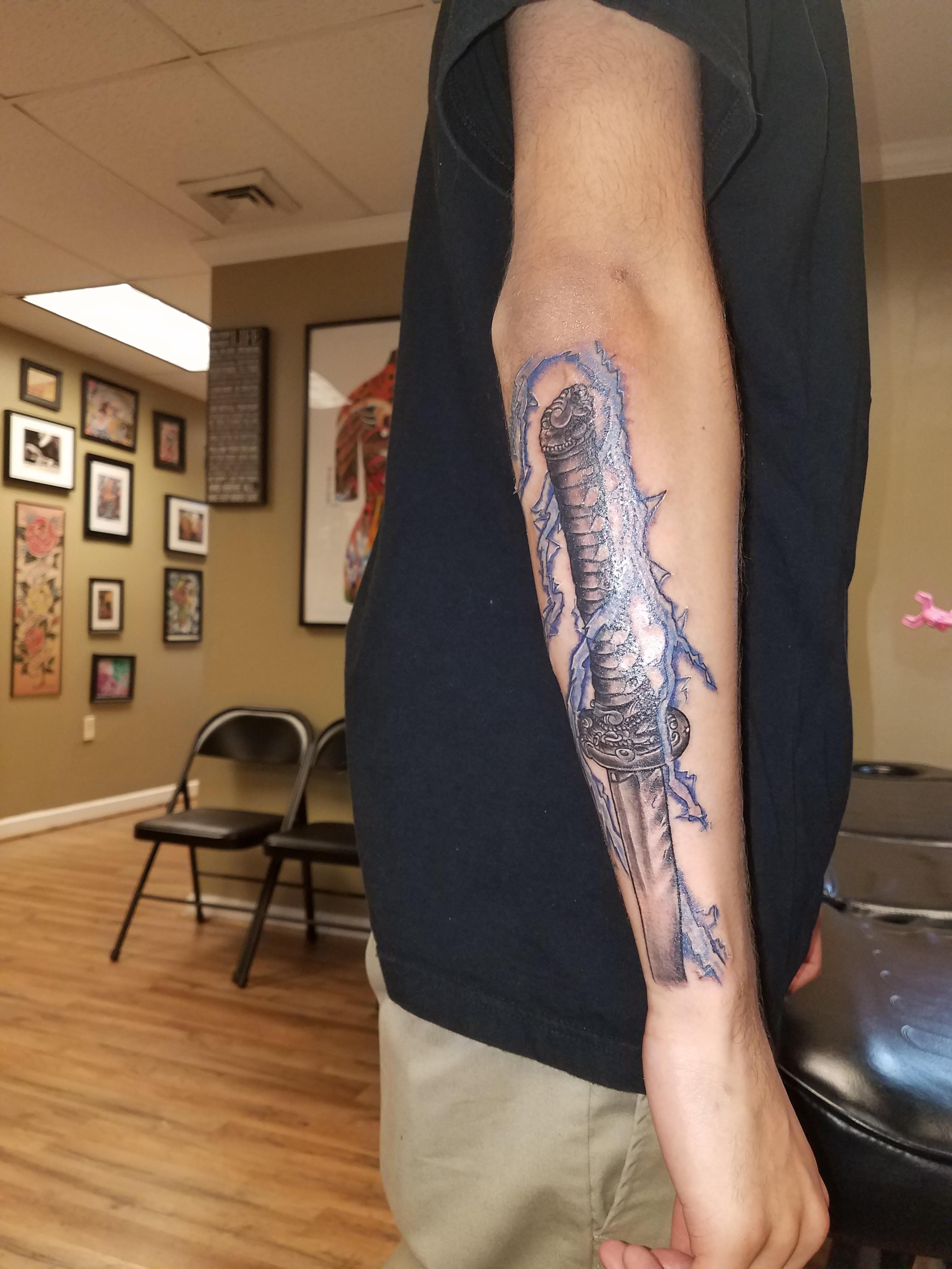 Chidori Katana Done By Ezee At Dale City Body Art In Woodbridge Va