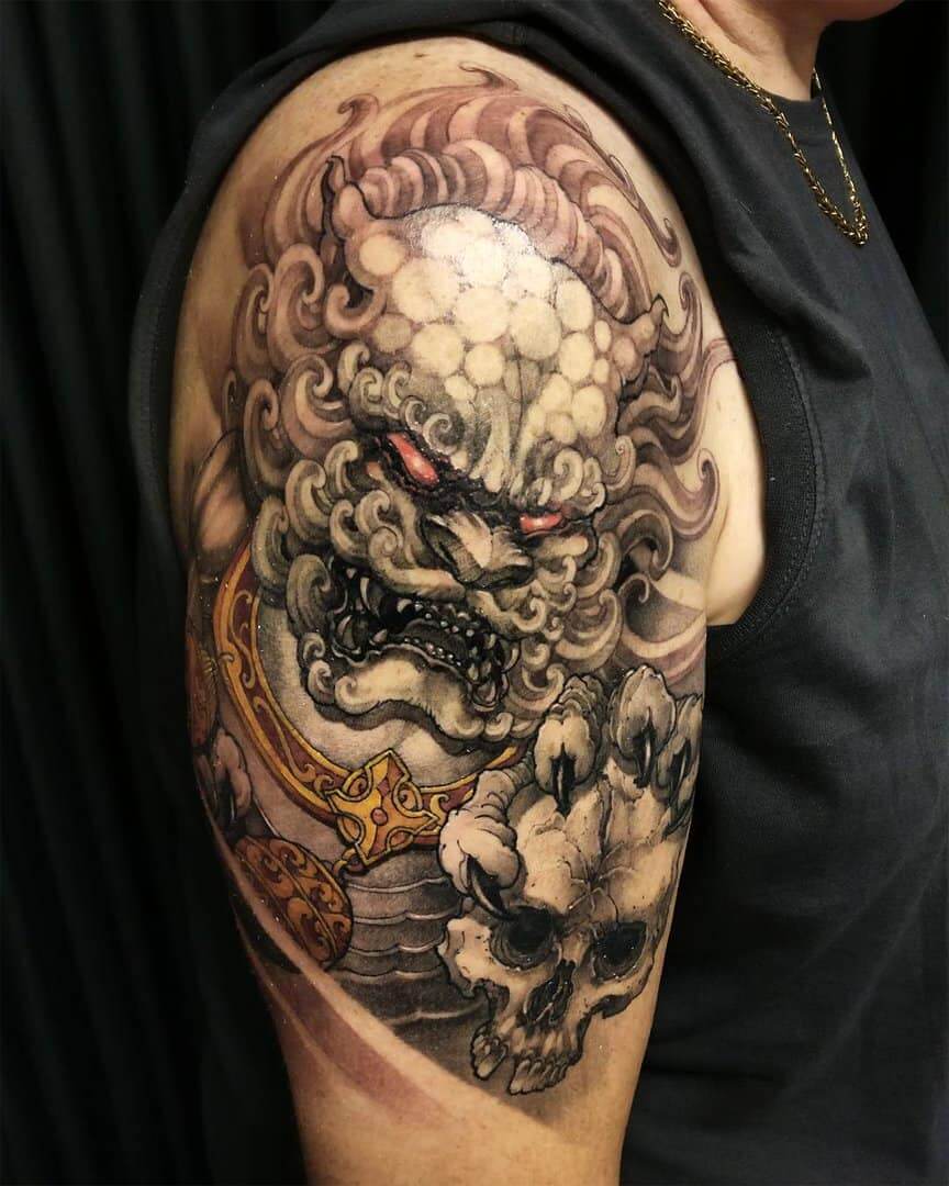 5 Stunning Designs for Chinese Stone Lion Tattoos