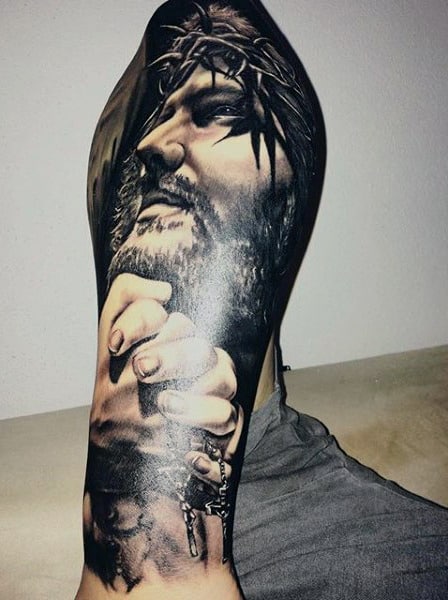 Elegant Christian Half Sleeve Tattoo Designs for Inspiration