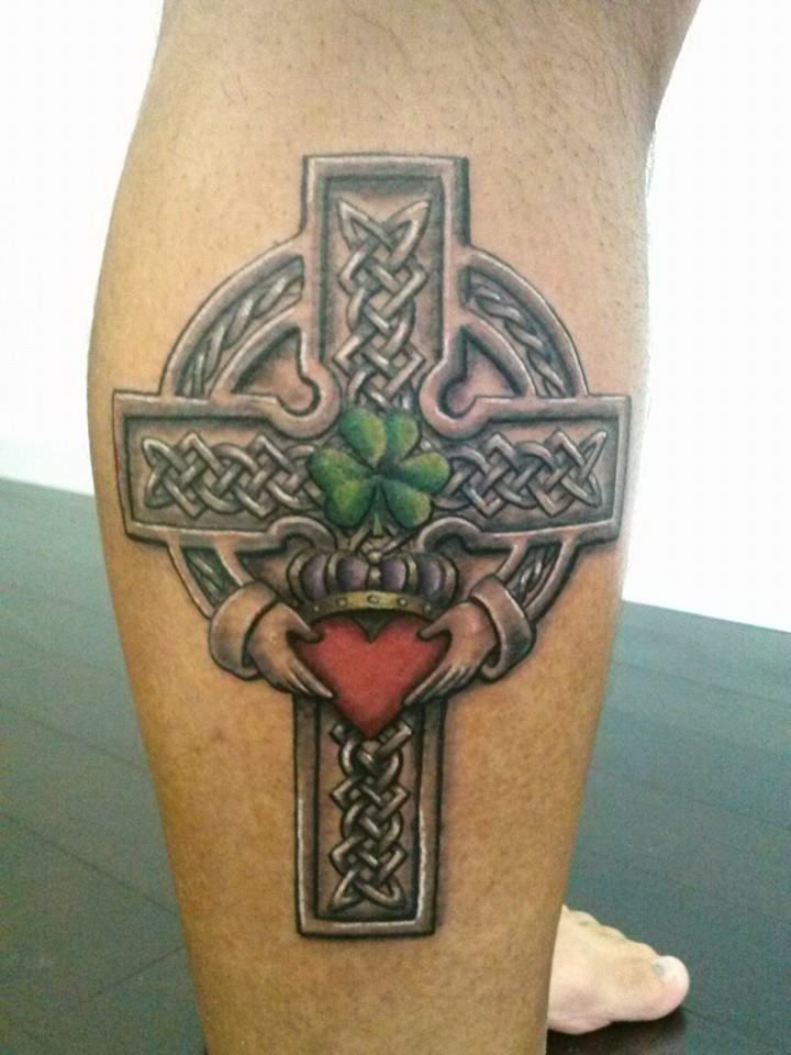 Claddaggh Celtic Cross Tattoo That I Did Thanks Dom Mikeyfishhook