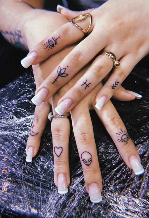 Classy Womens Finger Tattoos