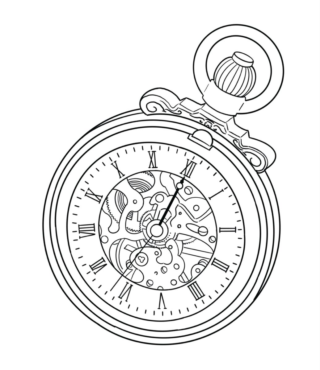 Clock Tattoos For Men And Women Tattoo Stencil Outline Tattoo Outline Drawing Tattoo Style