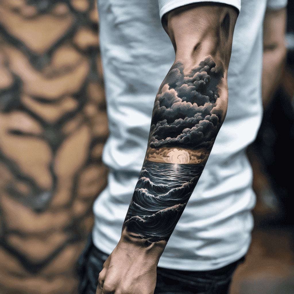 Cloud Tattoo Sleeve Nature Tattoo Sleeve Men Tattoos Arm Sleeve Half Sleeve Tattoos For Guys