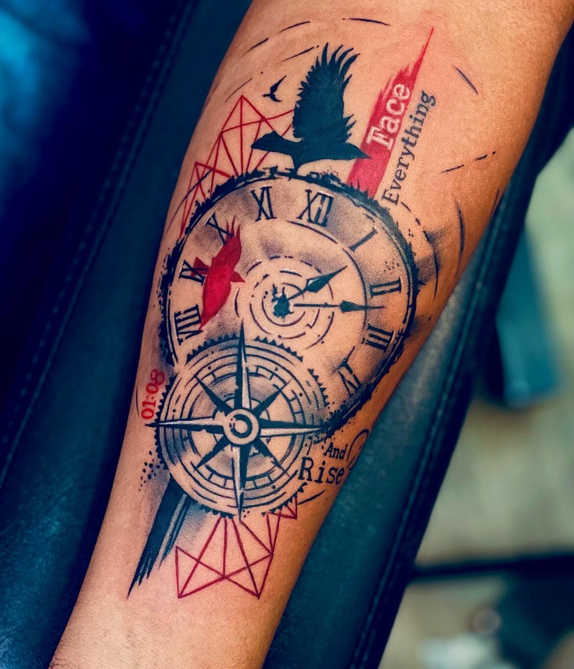 5 Symbolic Meanings Behind Compass And Clock Tattoos