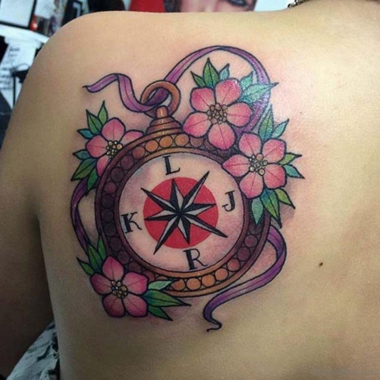 5 Stunning Compass and Flower Tattoo Ideas