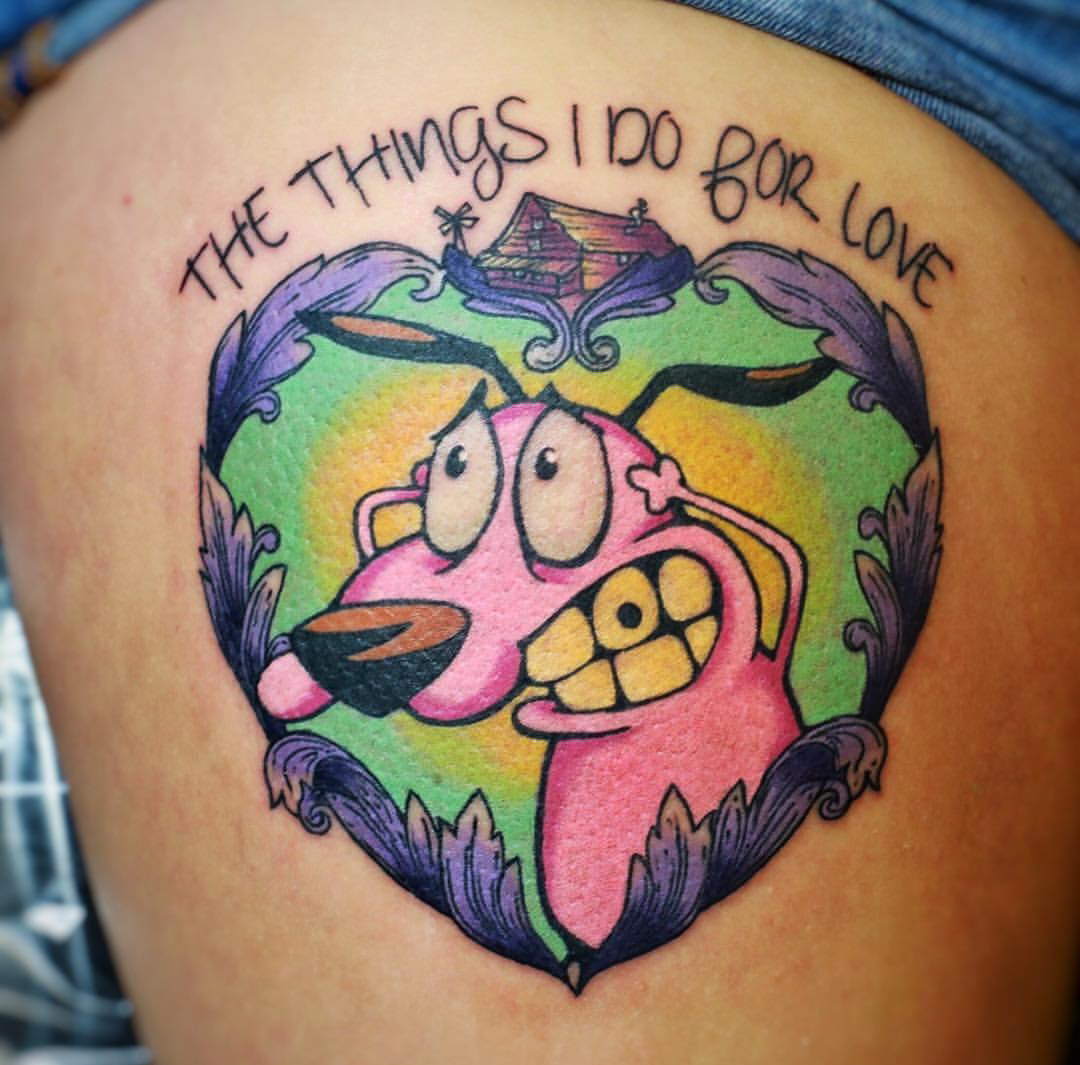 Courage The Cowardly Dog Tattoo Ideas and Inspiration