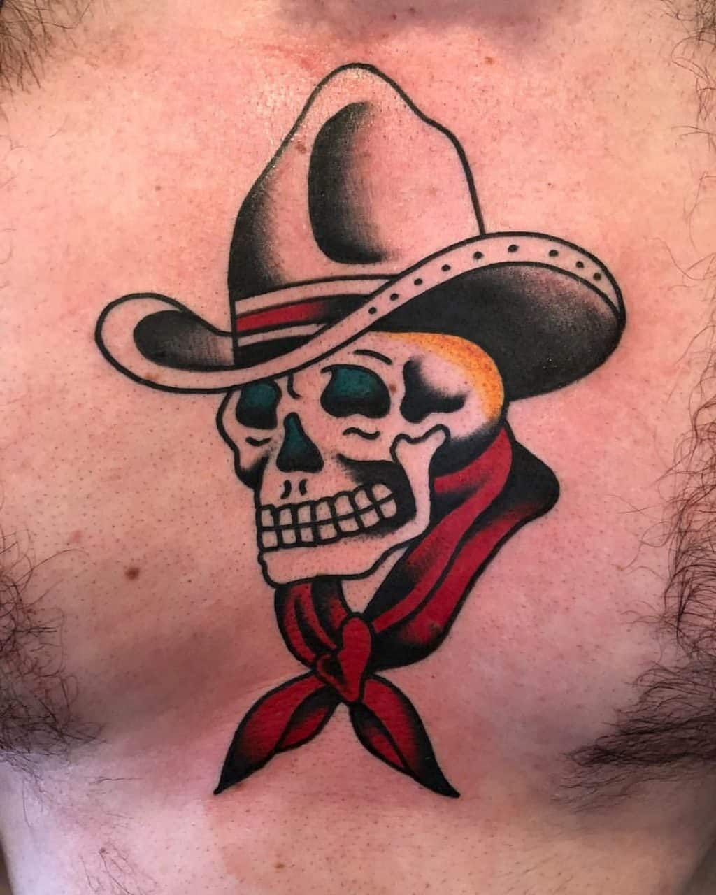 Cowboy Skull Tattoo