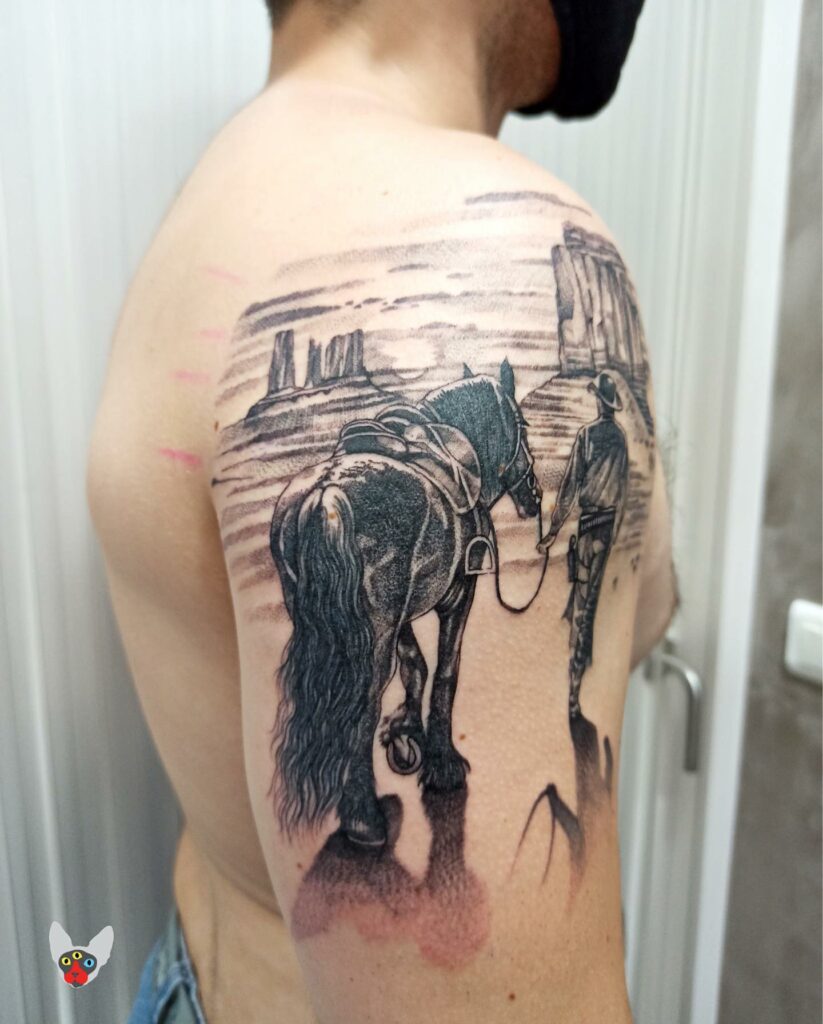 Cowboy Tattoo Done By Frankenshultz Art Labs Tattoo In Federal Way