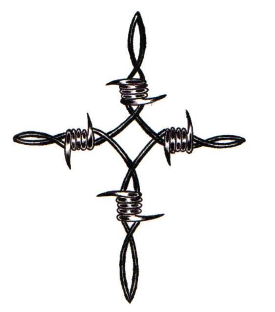 Cross And Barbed Wire Tattoo 905 270 9595 Necklace Tattoo Barbed