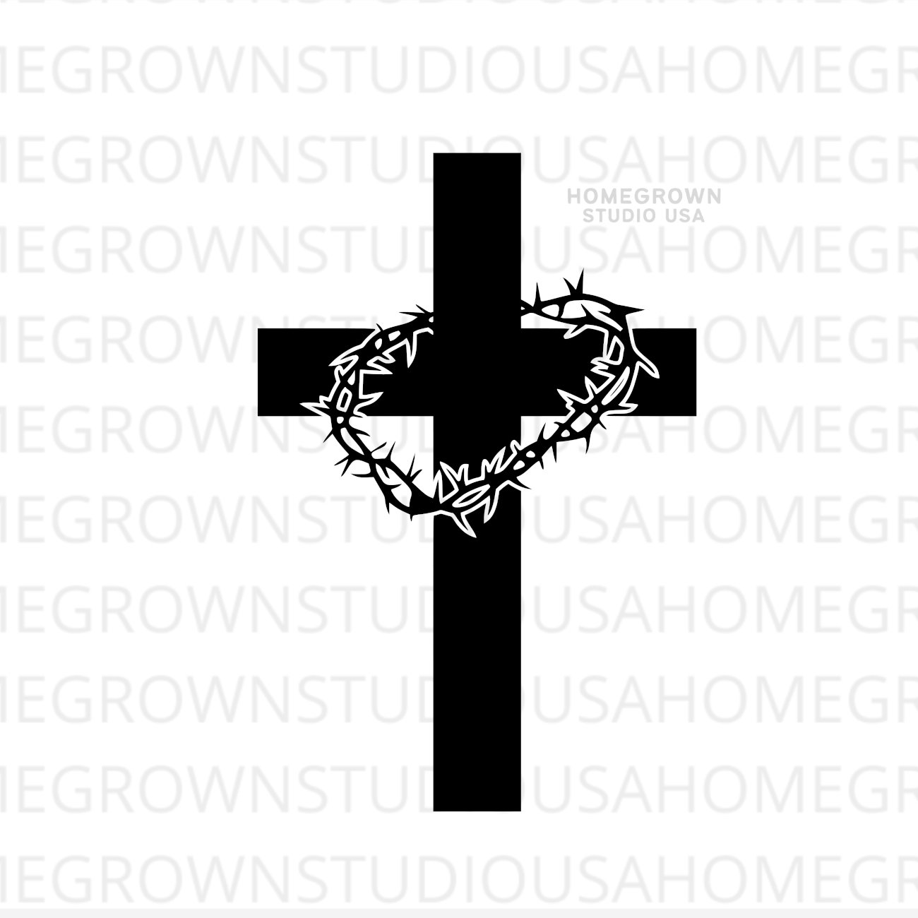 Cross Thorn Crown Svg Laser Cut Files Christian Sign Jesus Svg Etsy