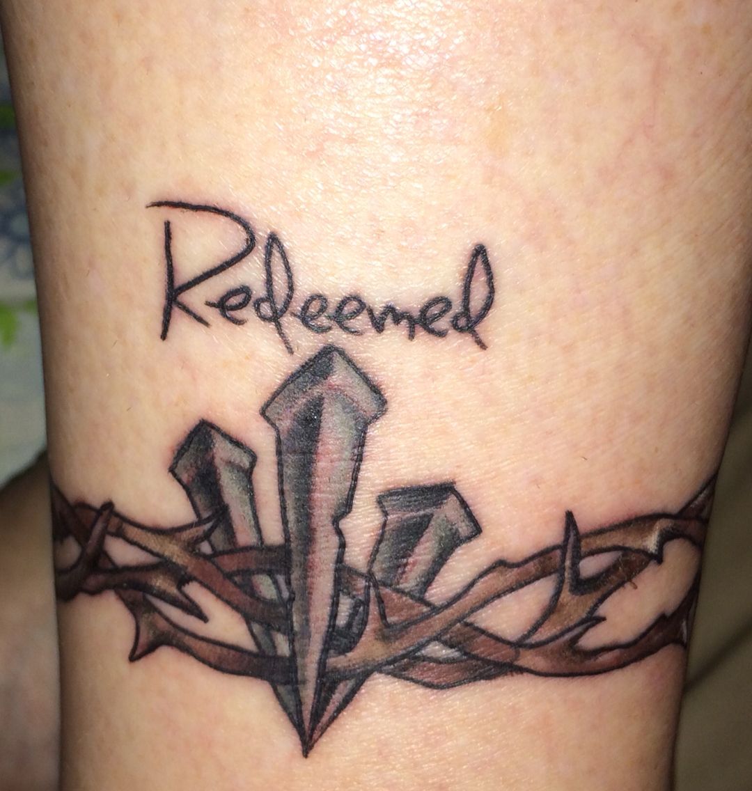 Crown Of Thorns And Nails Tattoo