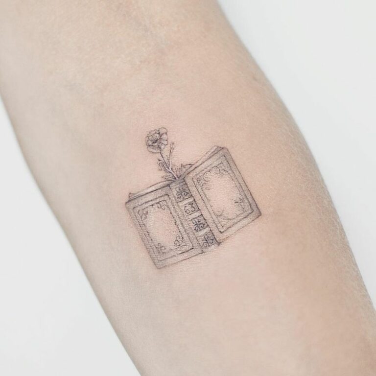 Cute Minimalist Book Tattoo By Marcela Badolatto Kickass Things