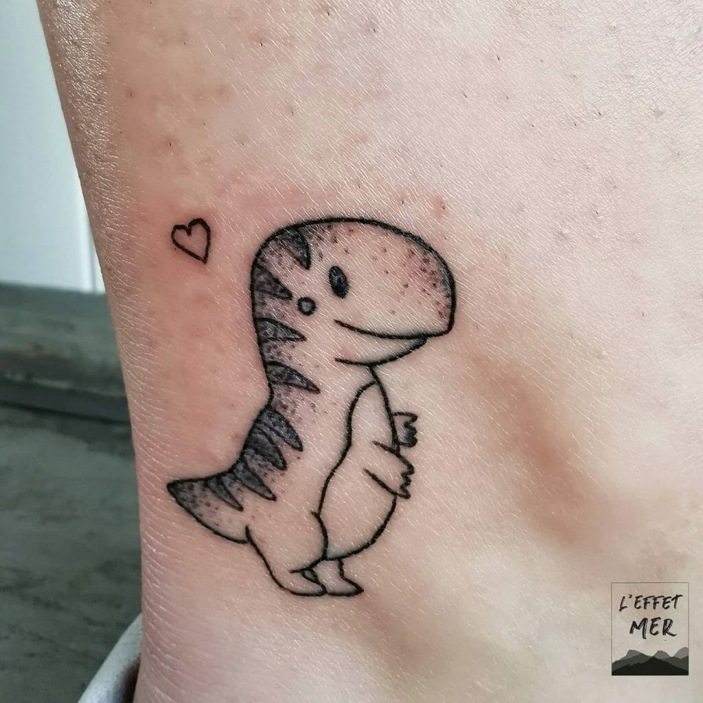 Cute Small Dinosaur Tattoo For Girls By Maasherry Little Foot Tattoos