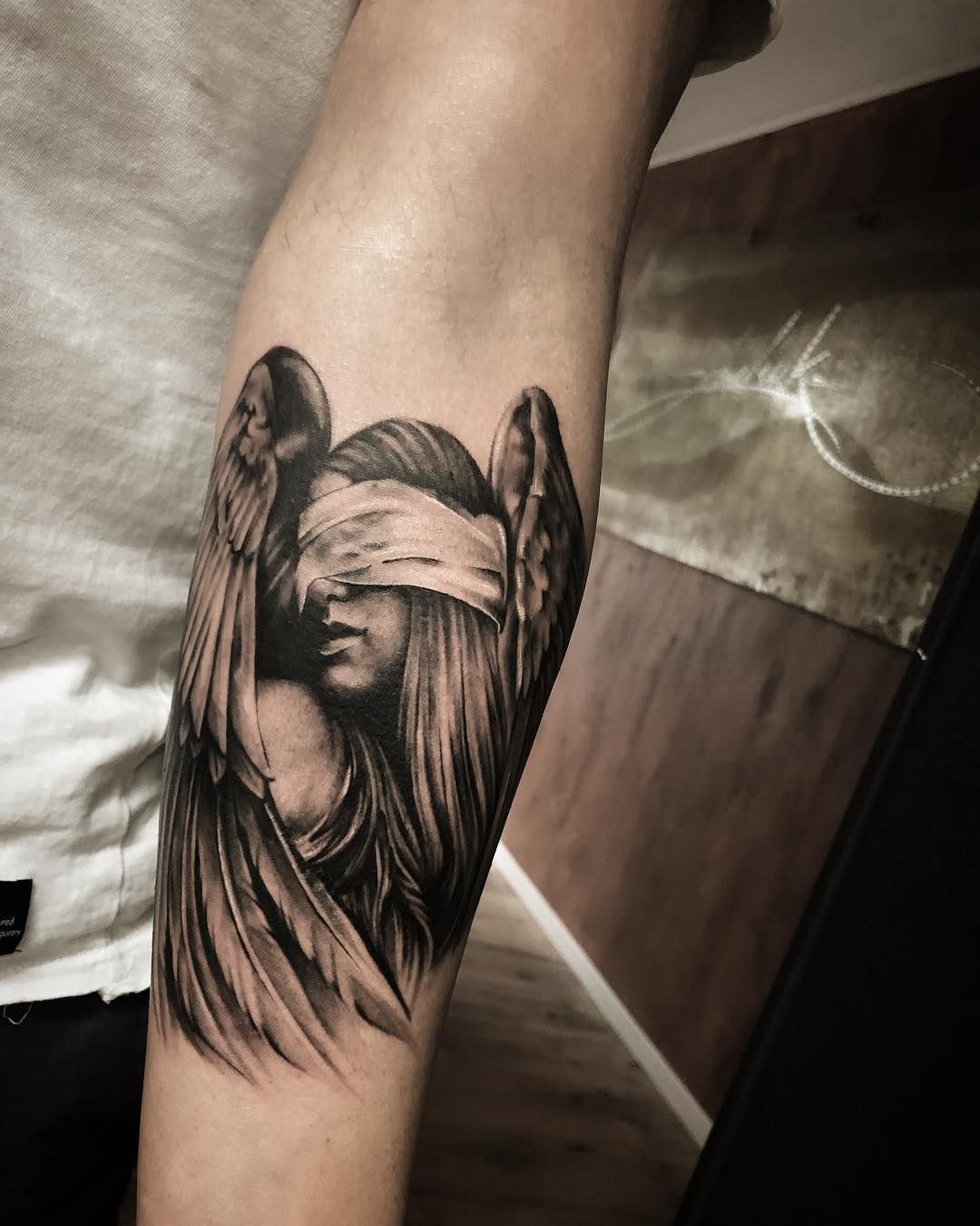 Dark Guardian Angels Tattoos