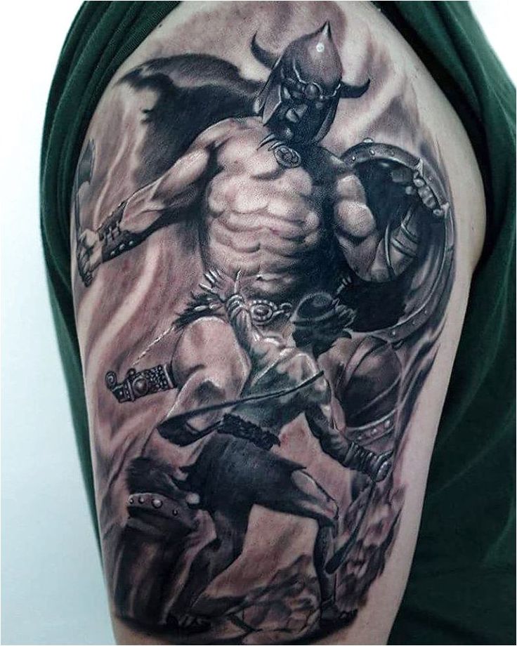 David And Goliath Tattoo Designs