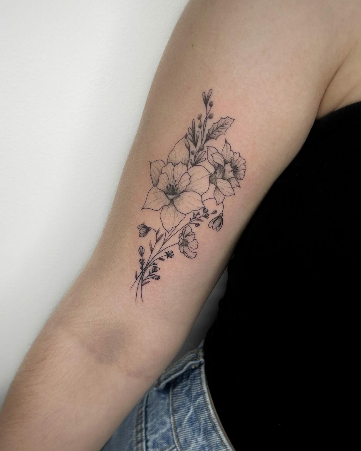 December Birth Month Flower Tattoo