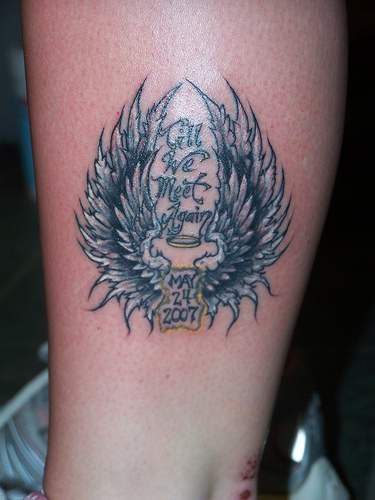 Detailed Angel Wings Memorial Tattoo Tattooimages Biz