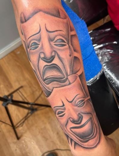 Details 70 Happy And Sad Face Tattoo Latest In Coedo Com Vn