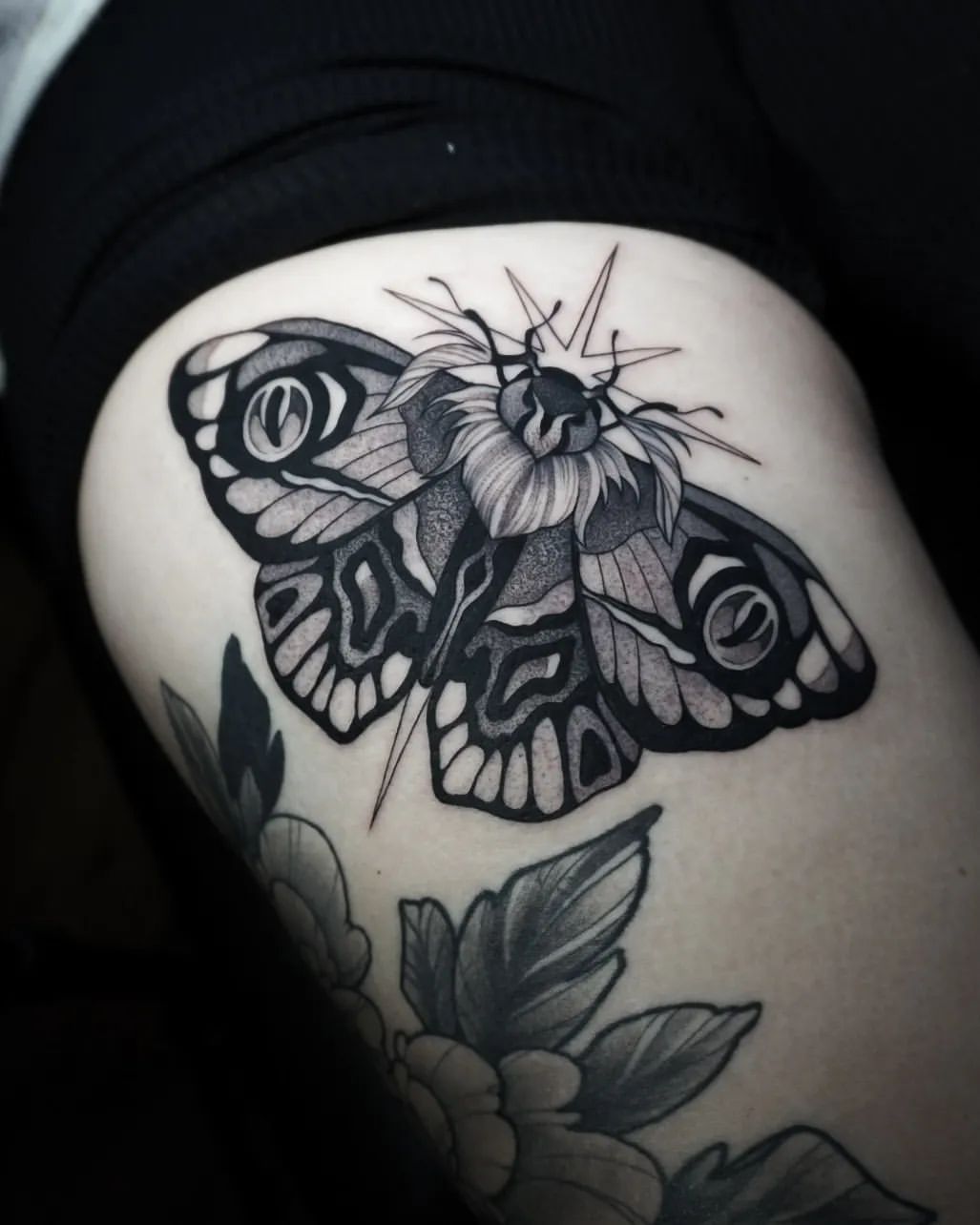 Details 78 Black Traditional Moth Tattoo Super Hot In Coedo Com Vn