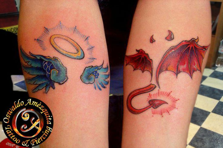 5 Stunning Devil and Angel Shoulder Tattoo Ideas