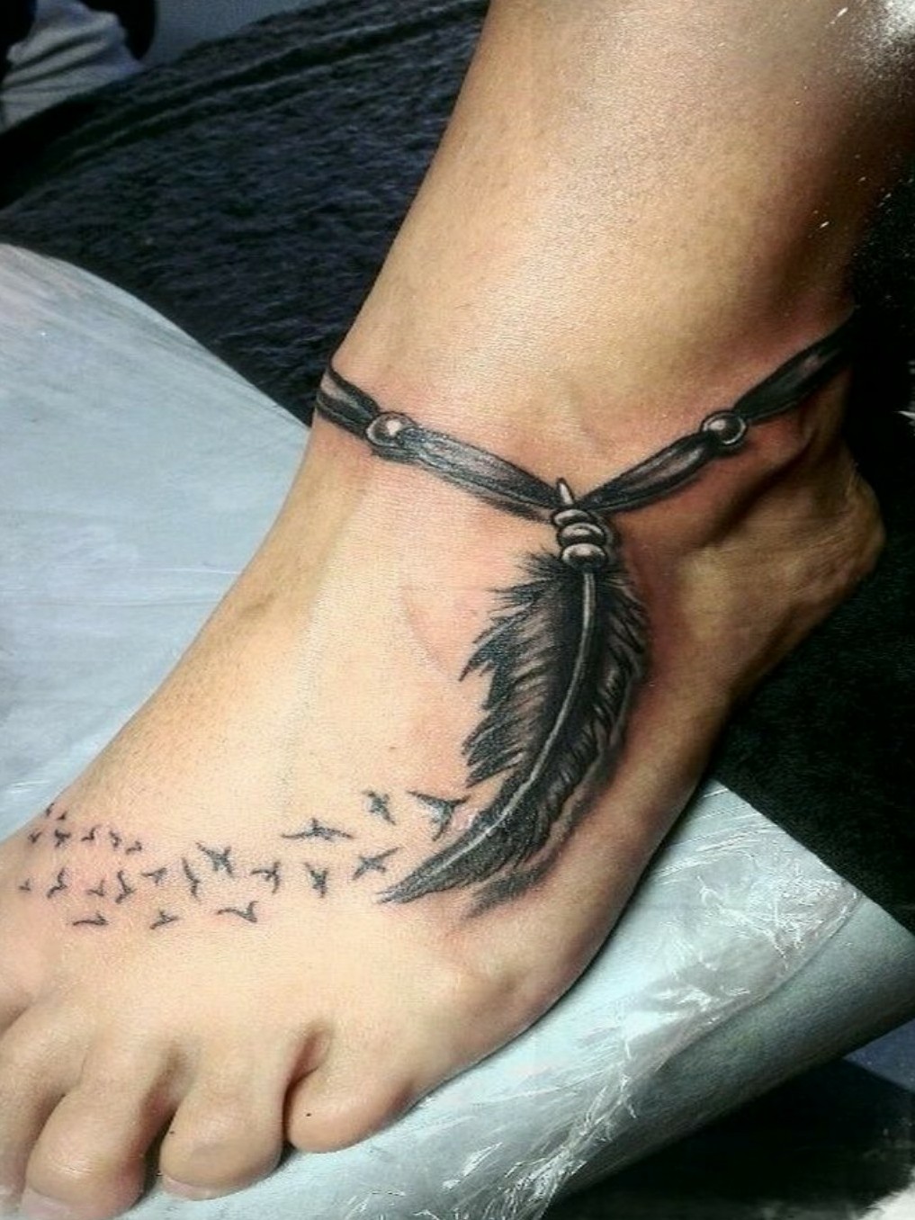 Discover 62 Feather Ankle Bracelet Tattoo Best Ceg Edu Vn