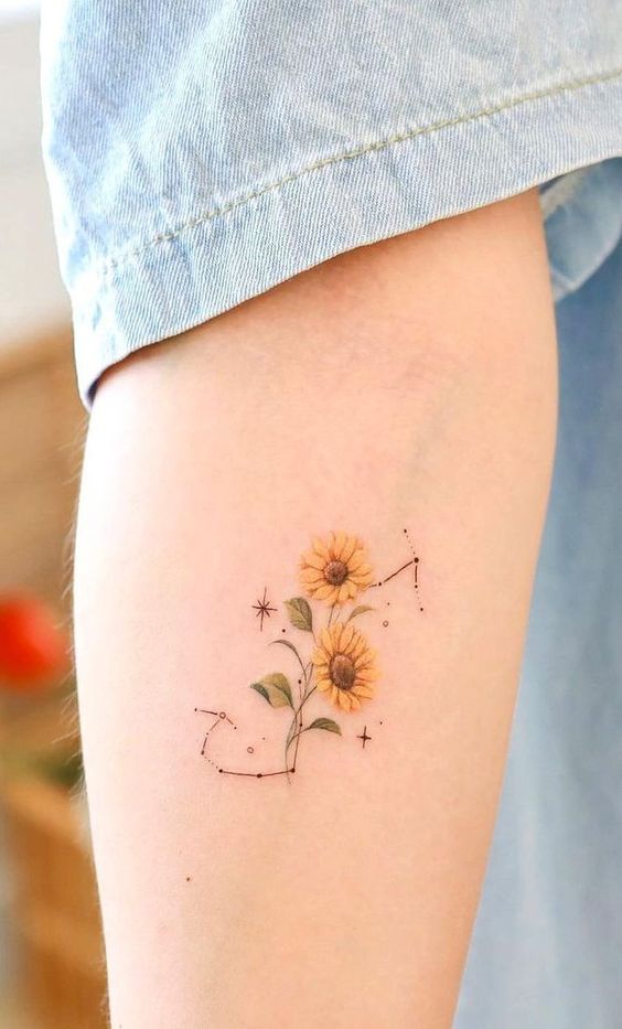 Discover 80 Minimalist Sunflower Tattoo Latest In Coedo Com Vn