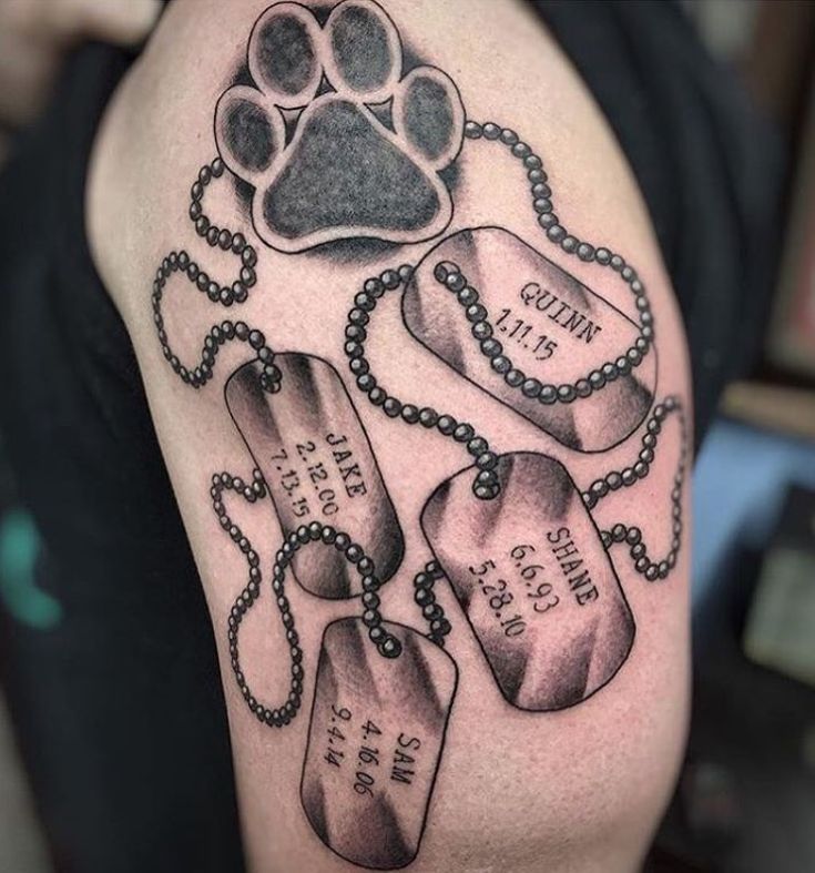 Dog Memorial Tattoos Paw Print Role Microblog Image Library