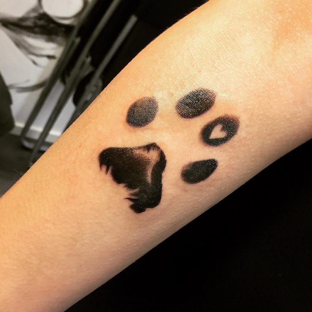 Dog Paw Print Tattoo Cool Tattoo Ideas Tattoos Pawprint Tattoo