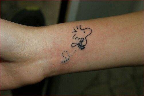 Doodle Snoopy Tattoo Dove Tattoos Small Tattoos