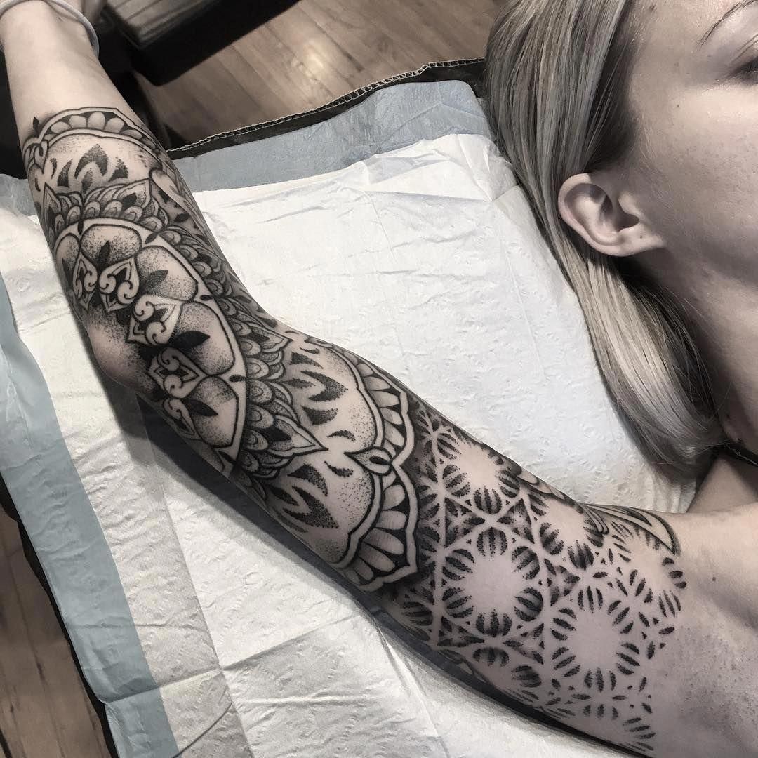 Dotwork Mandala Elbow Tattoo In 2022 Elbow Tattoos Tattoo Styles