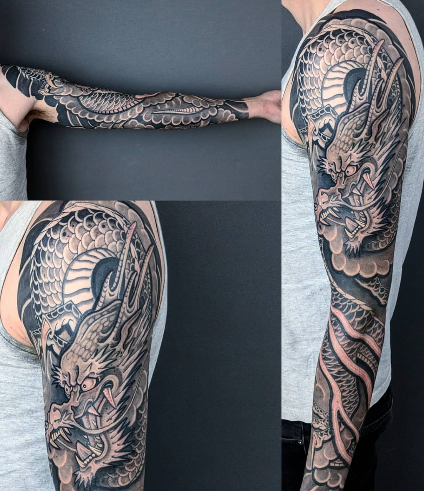 Dragon Sleeve Done By Gabriele Cardosi At Cloak Dagger London In 2020