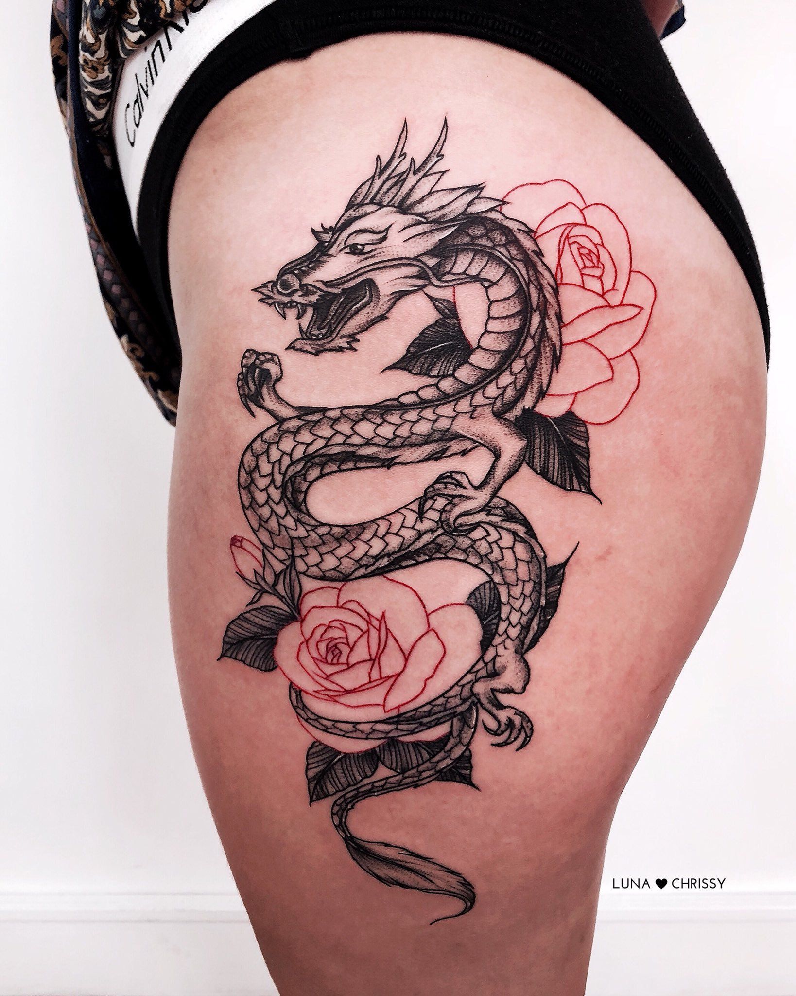 Dragon Tattoo On Thigh: Unleash Your Inner Fire