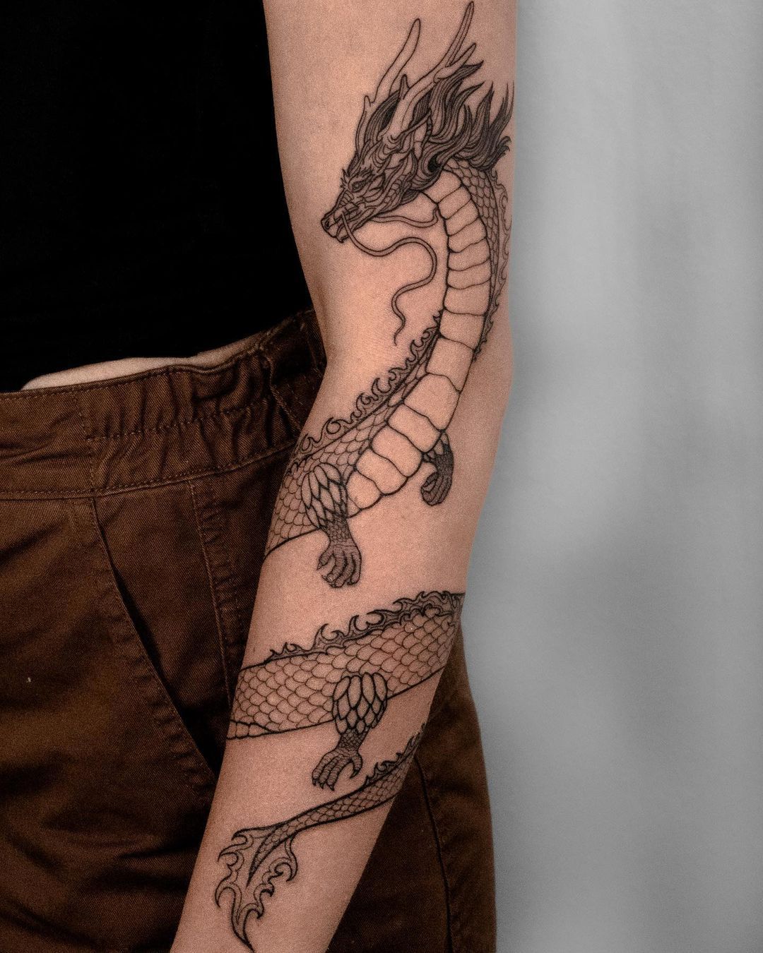 Dragon Tattoo Wrapping Around Arm Printable Calendars At A Glance