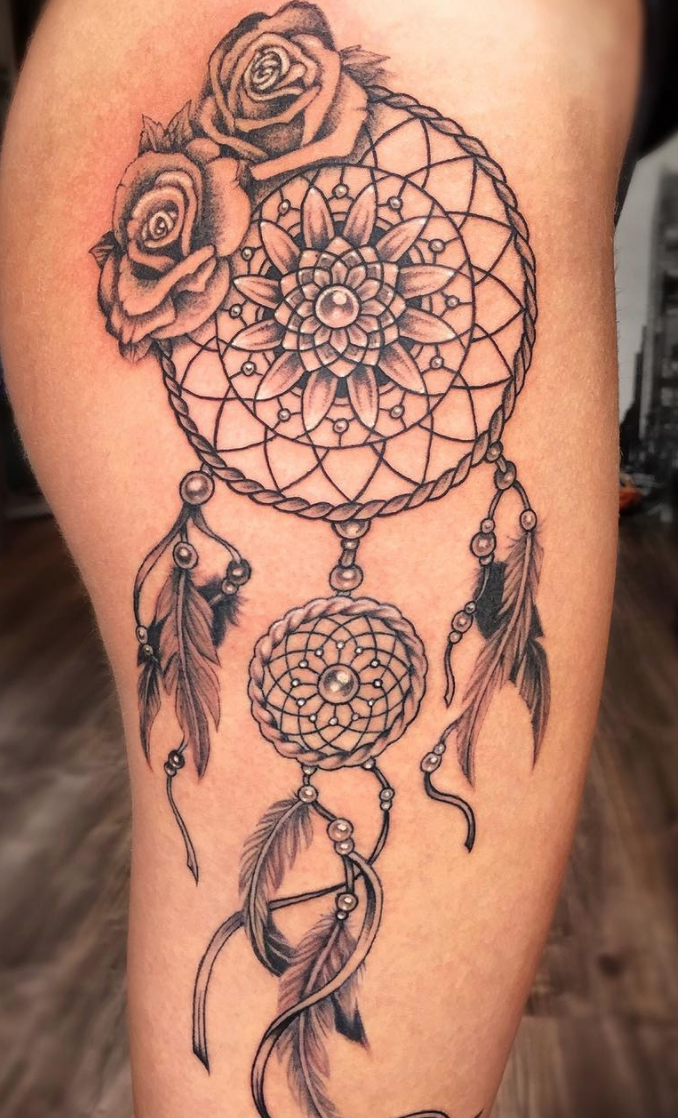 Dream Catcher Thigh Tattoo Unfinished By Craigwright On Deviantart