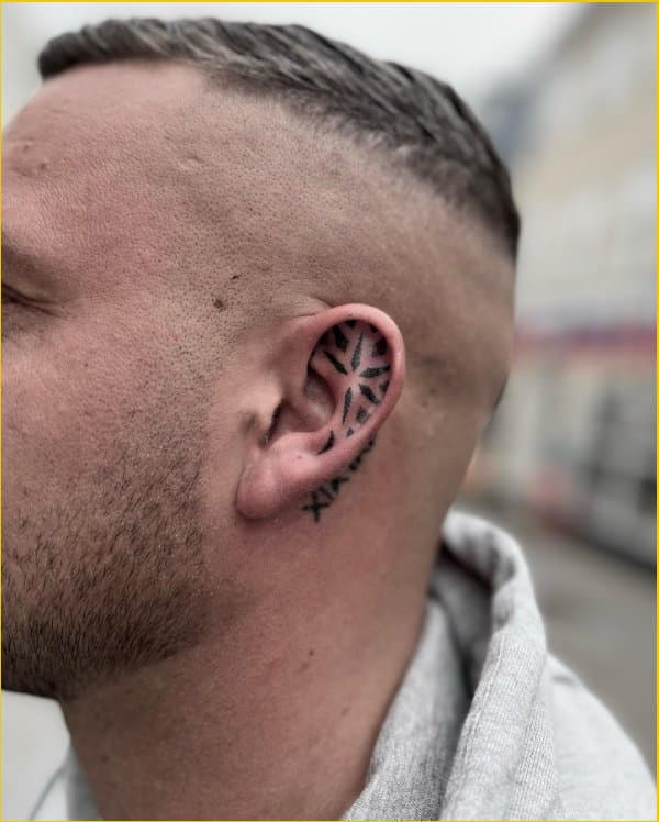 Ear Tattoos For Men Ear Tattoo Tattoos Tattoos For Guys