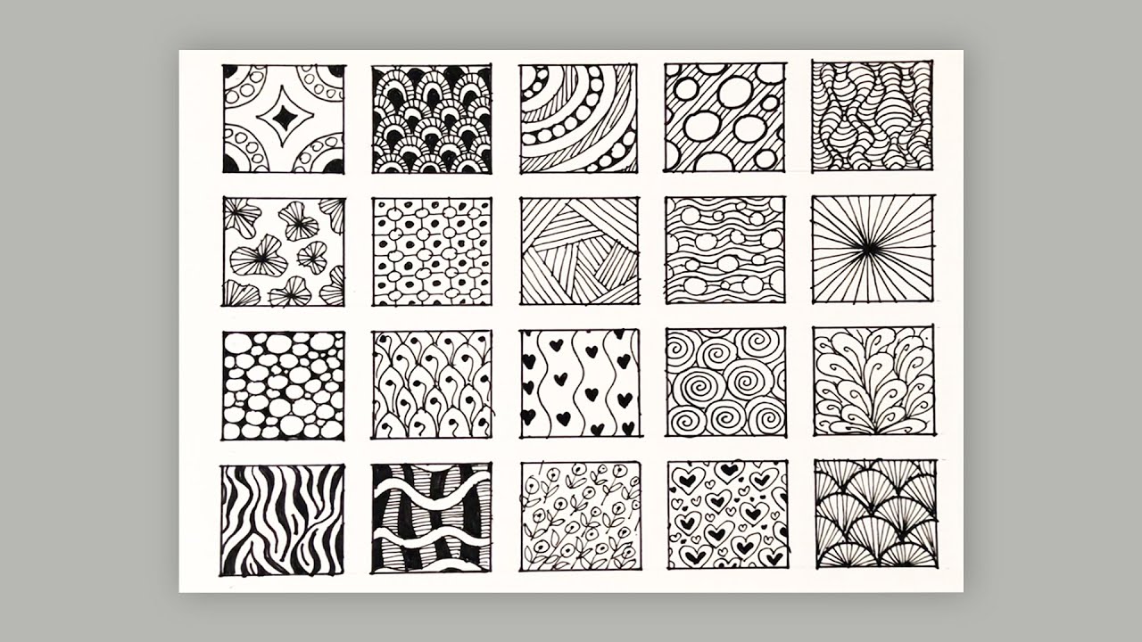 Easy Zentangle Patterns Cloud Tattoo Design