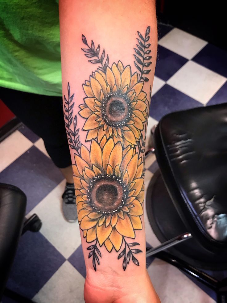 Elegant Sunflowers Forearm Tattoo Women Tattoos For Women Half